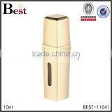 2017 Hot New Products Cosmetic 10ml Small Porket Glass Perfume Bottle Luxury Golden Aluminum Cover Square Spray Bottle Perfume thumbnail-1