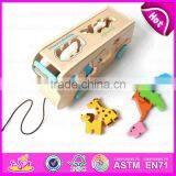 Wholesale Pull Back Model Wooden Bus Toy,Promotional Give Away Funny Play Pull Back Mini Cheap Bus Toy W05B117 thumbnail-3