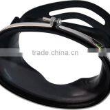 Single Lenses Full Black With Transparent Lens Diving Mask thumbnail-2