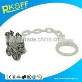 Die Casting Zinc Alloy Material Baby Carriage Shape Baby Pacifier Clip With Plastic Chain thumbnail-3