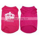 Cute Summer Small Dog Cat Pet Soft Vest Princess Crown Pattern Apparel Costumes T Shirt Pet Dog Summer Breathable Clothes thumbnail-2