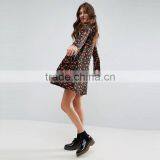 2017 Summer V Neck Long Sleeve Floral Printed Women Dresses Oem Dress HSd9021 thumbnail-4