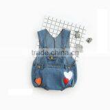 2017 Wholesale Super Cute Toddler Playsuit Cowboy Printed Straps Climb Clothes thumbnail-3