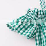 Wholesale Summer Girls New Design Stylish Check Blouse in 2017 thumbnail-3