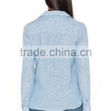 2016 Latest Girls Linen Shirt Fashion Design OEM Service thumbnail-3