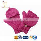 Winter Cashmere Cotton Knitted Fingerless Hand Gloves Mitten thumbnail-1