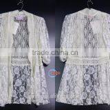 New Fashion 3/4 Sleeve Women Lace Cardigan Blouse thumbnail-1