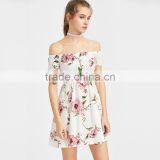 Petite Women Fit and Flare off the Shoulder Skater Dress thumbnail-4