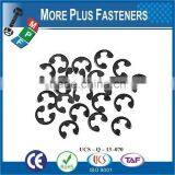 Made In Taiwan Retainer E Clips Black Phosphate Spring Steel Metric Stainless Steel thumbnail-3
