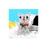 Diy Beaded Lucky Cat 3d 4mm Bicone Crystal Beads Animal Charm thumbnail-2