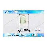 House Furniture Retractable Metal Clothes Rack on Wheels Sturdy and Space Saving