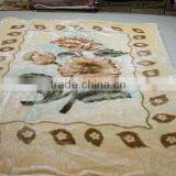 100%polyester Raschel Blanket Brown Flowers Print Blanket 03 thumbnail-1