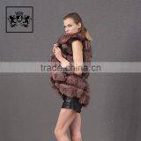 High Quality Lady Fur Coat Genuine Fur Real Girl Fur Vest thumbnail-5