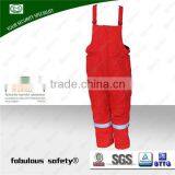 soft nice high quality Short delivery time single face adhesive used safety garments green antistatic bib & brace