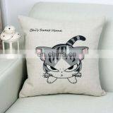 2016 Wholesale Home Decor Digital Printing Cotton And Linen Pillow Cat Cartoon Cushion thumbnail-6