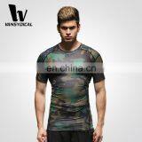 2015 New Model Men Compression T-shirts With Brand Logo Camouflage Dry Fit Sportswear Wholesale thumbnail-1