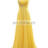 Fashion One Shoulder Chiffon Long Prom Dresses 2016 Free Shipping Lace-up Back Crystals Evening Gowns Robe De Soiree
