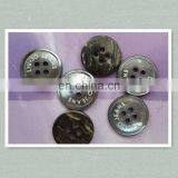 30mm Fashion Embossed Crest Gold Metal Button With Pearls thumbnail-2