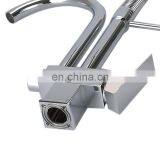 High Quality Double Handed Flexible Commercial Pull up Kitchen Faucet Mixer thumbnail-6