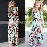 New Arrival Floral PRINT Mother Daughter Matching Dress Family Matching Clothing Dress (this Link for MOM) thumbnail-5