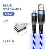 JOYROOM 2.4A Flowing Led Data Cable Charging Line for Iphone, Usb Cable Type-c Fast Charging Cable thumbnail-3