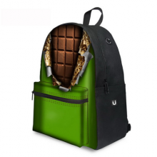 New Chocolate Series High Quality Canvas Schoolbags Students Backpack OEM Customized Logo thumbnail-4