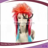 cheap wholesale crazy multi color synthetic punk party wigs