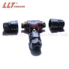 Power Cable T Connector 2 3 4 Pin Waterproof Ip68 Plastic Waterproof Electrical Wire 2pin 3way Connector thumbnail-4