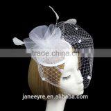 Wholeslae Hair Clip Veiling Sinamay Base Fascinator Hat For Wedding Party thumbnail-6