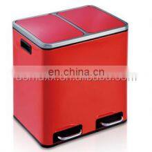 Colorful 2 or 3 Compartments Powder Coating PP Inner Metal Kitchen Compost Bin thumbnail-3