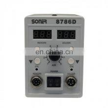 220V SONER-8786D 2 In 1 Dual Display SMD Hot Air Rework Soldering Station thumbnail-3