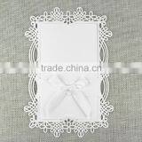 Royal Lining For White Elegant Laser Cut Wedding Invitations thumbnail-2