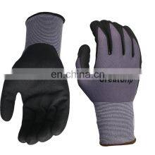 15 Gauge Seamless Knit Nylon Spandex Micro Foam Nitrile Gloves Safety Work Industrial Gloves thumbnail-1
