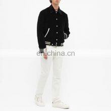 100% Polyester Satin Varsity Bomber Baseball Winter Jacket Woodland Men Jacket thumbnail-2