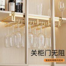 Punch Free Red Wine Glass Rack Hanging Upside Down Household Goblet Wine Glass Hanging Rack Nail Free High-end Wine Cabinet thumbnail-2
