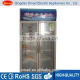 Double Glass Door Mini Upright Freezer Showcase for Sale thumbnail-1