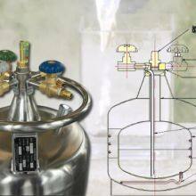 Romania Self-pressurizing Liquid Nitrogen Tank Factory KGSQ Liquid Nitrogen Supply Tank With Valve for Laboratory Use thumbnail-2