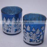 Christmas Reindeer Design Mercury Candle Holders