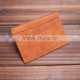 High quality 100% genuine leather card pocket for men slim leather card holder