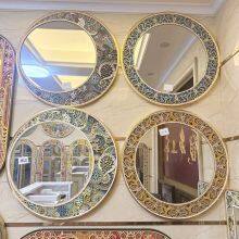 Hualun Guanse China Wholesale Wood Carving Decorative Mirror Luxury Hotel Wall Mirror for Middle East Project OEM Factory thumbnail-3