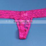 Comfortable Sexy Hot Sell Lace Pink Thongs Underwear Panty thumbnail-6