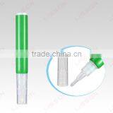 Round Lip Stick Plastic Tube With Soft Flat Rubber Brush