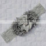 Fashion Baby Lace Flower Headband Infant Headband Toddler Headband Navy Blue Headband Baby Flower Hair Band Wh-1738 thumbnail-4