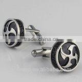 PRIMERO 2015 Jewelry Acorn Cufflinks Titanium Steel Cufflinks Epoxy Great Wall Pattern Plating Cufflinks High Quality Cufflinks thumbnail-2