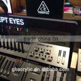 Customized 3ce Cosmetic Display,black Organic Glass Makeup Display Stand thumbnail-4