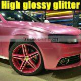 High Glossy Pink Glitter Vinyl 1.52*20m thumbnail-6