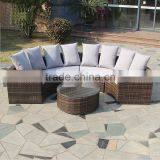 Patio Round Semic Circle Garden Wicker Sofa Quality Choice thumbnail-2