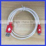 Hot Selling Factory Prices High Quality Colorful USB Charger Cable With LED Light for Iphone 5 , Micro USB Data Cable