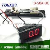 0-50A DC Ammeter With Shunt Resistor Mini Panel Amp Meters Red/Blue/Green LED thumbnail-2