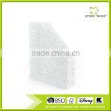 White Single Punched Metal Magazine Office File Document Holder Organizer thumbnail-1